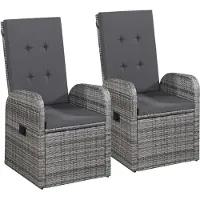vidaXL Ensemble de jardin 3 pièces Gris