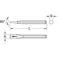 Ks Tools 162.0151 ciseau à métaux Ciseau à froid