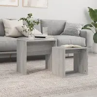 Prolenta Maison Exclusive - Tables gigognes 2 pièces Gris Sonoma Matériau dérivé du bois