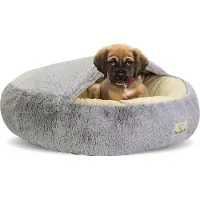 AIO Factory Lit pour chien FLUFFY 80 cm gris clair