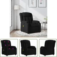 The Living Store Fauteuil de massage Noir Tissu