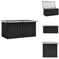 vidaXL Coffre de jardin Anthracite 129 x 67 x 65 cm - Coffres de jardin