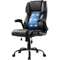 Vevor Chaise de Bureau avec Accoudoirs Rabattables et Coussin Lombaire