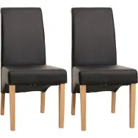 Mendler 2x chaise de salle à manger chaise de cuisine chaise M37 similicuir mat, noir, pieds clairs