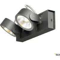 SLV KALU LED 2 applique et plafonnier, noir, 3000K, 60