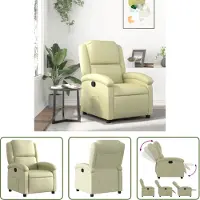 The Living Store Relaxsessel Creme Echtleder