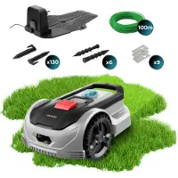 Cecotec Robot Tondeuse Conga Grasshopper 300. Moteur Numérique sans Balais, Surface de 300m2, Pente Maximale de 27%