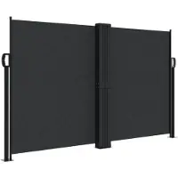 Syfax Auvent latéral rétractable noir 140x1000 cm