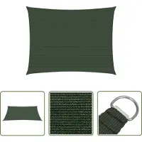 The Living Store Voile d'ombrage 160 g/m² vert foncé 2,5x3 m HDPE