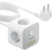 Baseus Multiprise PowerCombo 7-en-1 20W 1,5M Blanche