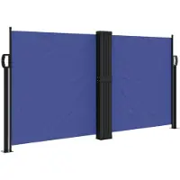 Syfax Auvent latéral rétractable bleu 120x1200 cm