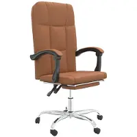 Syfax Fauteuil inclinable de bureau Marron Similicuir