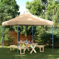 Prolenta Tente de réception pliante et démontable, couleur beige, dimensions : 292 x 292 x 315 cm