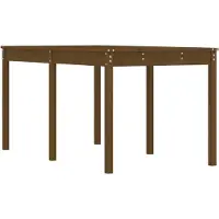 Syfax Table de jardin marron miel 159,5x82,5x76 cm bois massif de pin