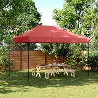 Prolenta Maison Exclusive - Tente de réception pliable Pop-Up, rouge bordeaux, 410 x 279 x 315 cm