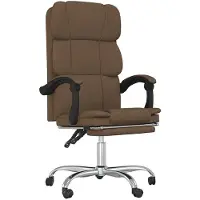 Syfax Fauteuil inclinable de bureau Marron Tissu