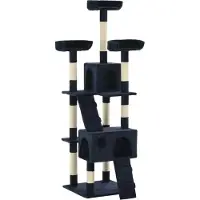 Syfax Arbre à chat avec griffoirs en sisal 170 cm Bleu