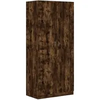 Syfax Garde-robe Chêne fumé 90x52x200 cm Bois d'ingénierie