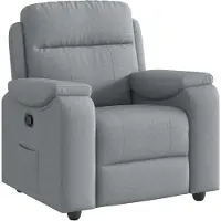 Syfax Fauteuil inclinable Gris clair Tissu
