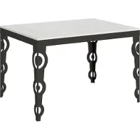 Itamoby Table Extensible 90X120/224 Cm Karamay Evolution Frêne Blanc Structure Anthracite