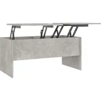 Syfax Table basse gris béton 102x50,5x46,5 cm bois d'ingénierie