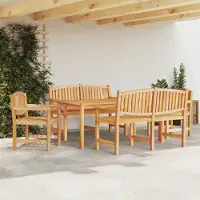 Prolenta Maison Exclusive - Ensemble de salle à manger de jardin 5 pièces en teck massif