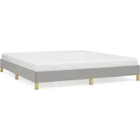 Syfax Cadre de lit sans matelas gris clair 180x200 cm tissu