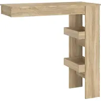 Syfax Table bar murale Chêne Sonoma 102x45x103,5 cm Bois d'ingénierie