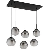 Globo Lighting Lampe à suspendre métal noir mat, 6x E27