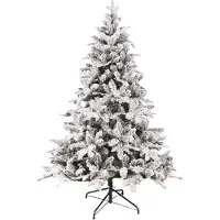 Generic Rebecca Mobili Sapin de Noël avec neige artificielle, H 150 cm, 809 branches en PVC et PE