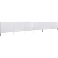 Syfax Paravent 6 panneaux Tissu 800 x 120 cm Blanc sable