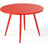 Oviala Table basse ronde en métal rouge - Palavas