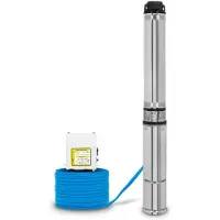 Eberth 4" Pompe de puits profond Pompe de puits en acier inoxydable, électrique 550W, diamètre de la pompe 4 pouces (10cm), filetage de raccordement 1 1/2 pouce