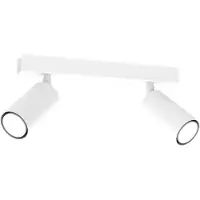 Milagro Plafonnier HUDSON blanc 2xGU10x8W en métal, dimensions : 15,5 x 30 x 5,5 cm, IP20,
