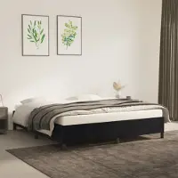 Prolenta Maison Exclusive - Sommier sans matelas Noir 160x200 cm Velours