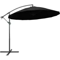 Syfax Parasol suspendu avec poteau noir 3 m