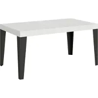 Itamoby Table Extensible 90X160/264 Cm Frêne Blanc Flamme Structure Anthracite
