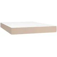 Syfax Matelas de lit à ressorts ensachés fermeté moyenne Cappuccino 140x190x20 cm