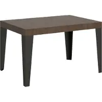 Itamoby Table Extensible 90X140/244 Cm Noyer Flammé Structure Anthracite