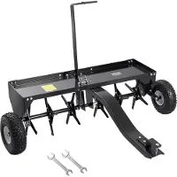 Vevor Scarificateur 1275x980x885 mm, scarificateur remorque avec crampons, tondeuse autoportée pour jardin, pelouse, ferme