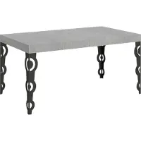 Itamoby Table Extensible 90X160/264 Cm Karamay Cement Structure Anthracite