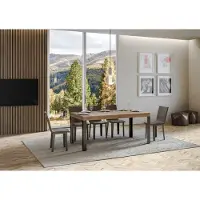 Itamoby - Table extensible 160/264x90 cm Linea chêne nature pieds anthracite
