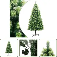 The Living Store Arbre de Noël artificiel pliable avec support 240 cm