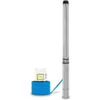 Eberth 4" Pompe de puits profond Pompe de puits en acier inoxydable, électrique 2200W, diamètre de la pompe 4 pouces (10cm), filetage de raccordement 1 1/2 pouce