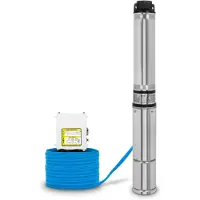 Eberth 4" Pompe de puits profond Pompe de puits en acier inoxydable, électrique 370W, diamètre de la pompe 4 pouces (10cm), filetage de raccordement 1 1/2 pouce