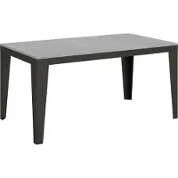 Itamoby Table Extensible 90X160/264 Cm Flame Evolution Ciment Structure Anthracite
