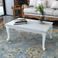 Prolenta Maison Exclusive - Table basse 100 x 60 x 42 cm, blanc brillant