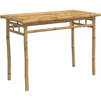 Syfax Table à manger de jardin 110x55x75 cm bambou