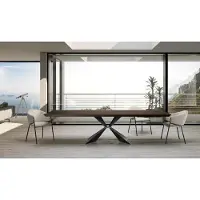 STONES Stark Table Fixe (200X100 Cm) En Placage Noir