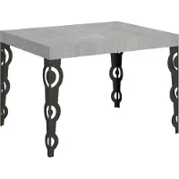 Itamoby Table Extensible 80X120/204 Cm Karamay Cement Structure Anthracite